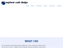Tablet Screenshot of explorerwebdesign.co.uk